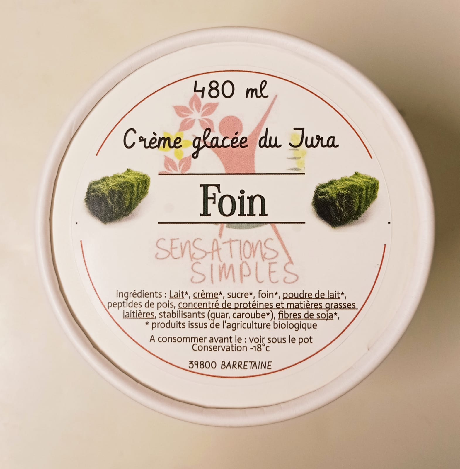 Crème glacée Foin