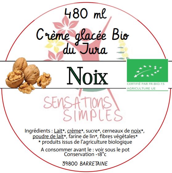 Crème glacée Noix Bio